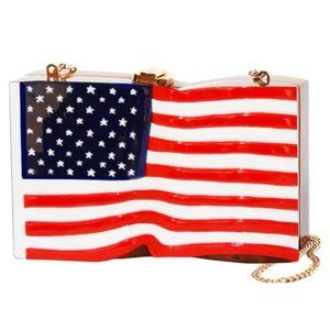USA Flag Limited Edition Acacia Wood Purse